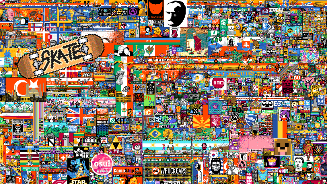 La Pixel War sur Reddit (r/place) : Quand le skate s’invite sur la plus grande toile numérique au monde !