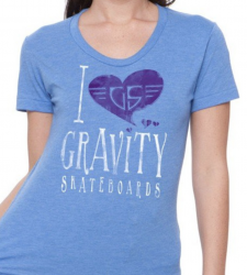 Acheter T-shirt Gravity I Heart Gravity Bleu Clair