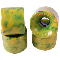 Acheter Roues Tunnel Rocks STR Racing 63mm 76a Jaune/Vert Swirl