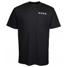 T-shirt Independent Chain Cross Pocket Black