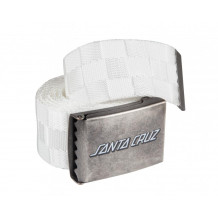 Ceinture Santa Cruz Classic Strip Check Blanc 