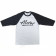 T-Shirt Alva Baseball Raglan Noir/Blanc-S